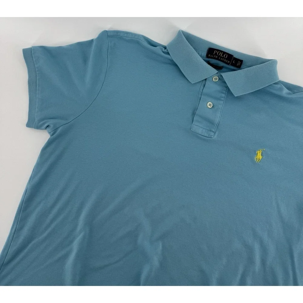 Polo Ralph Lauren‎ Men's Shirt Turquoise Short Sleeve Classic Fit Size Large